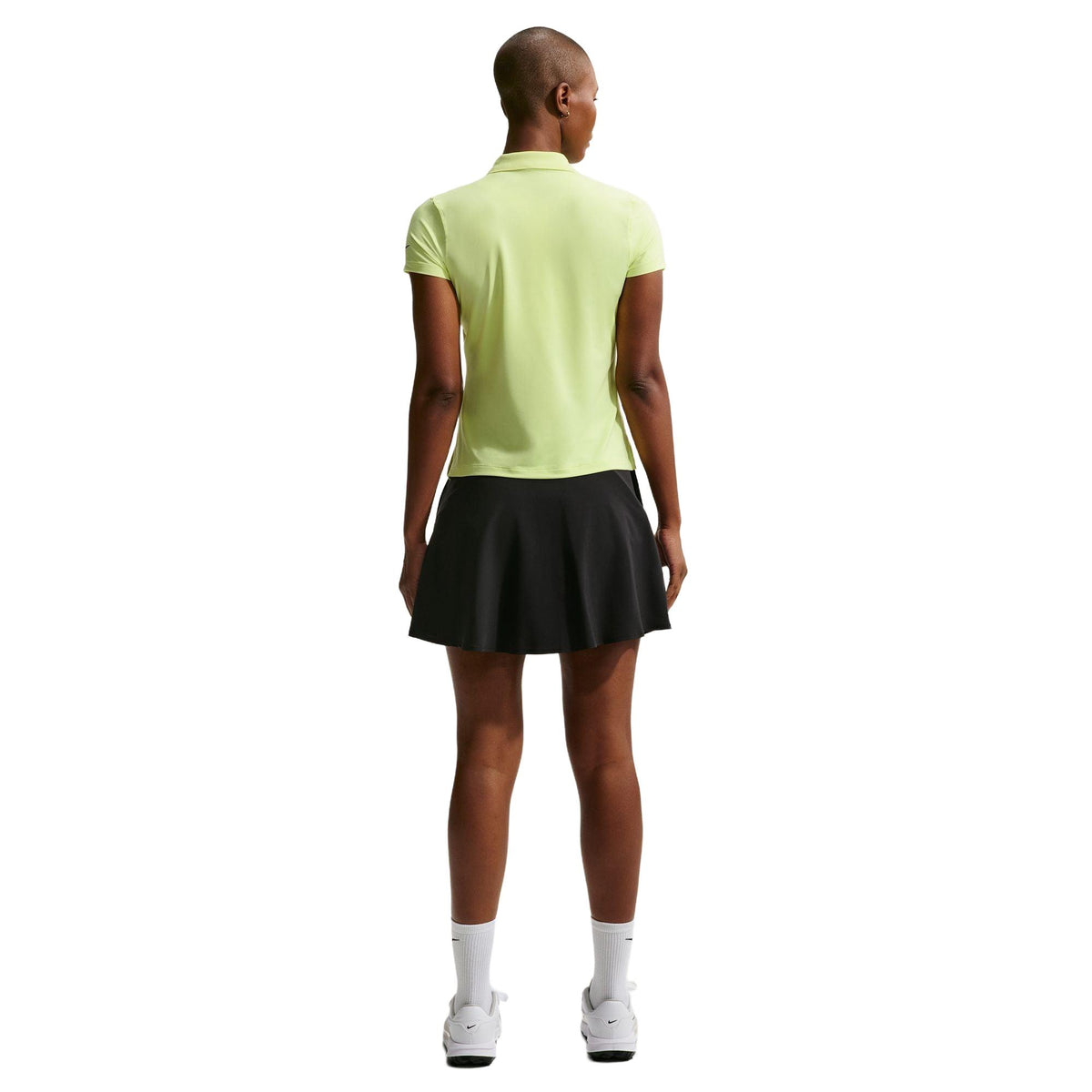 Nike Golf Club Women's Dri-FIT UV Short-Sleeve Golf Polo - Lt Lemon Twist / black