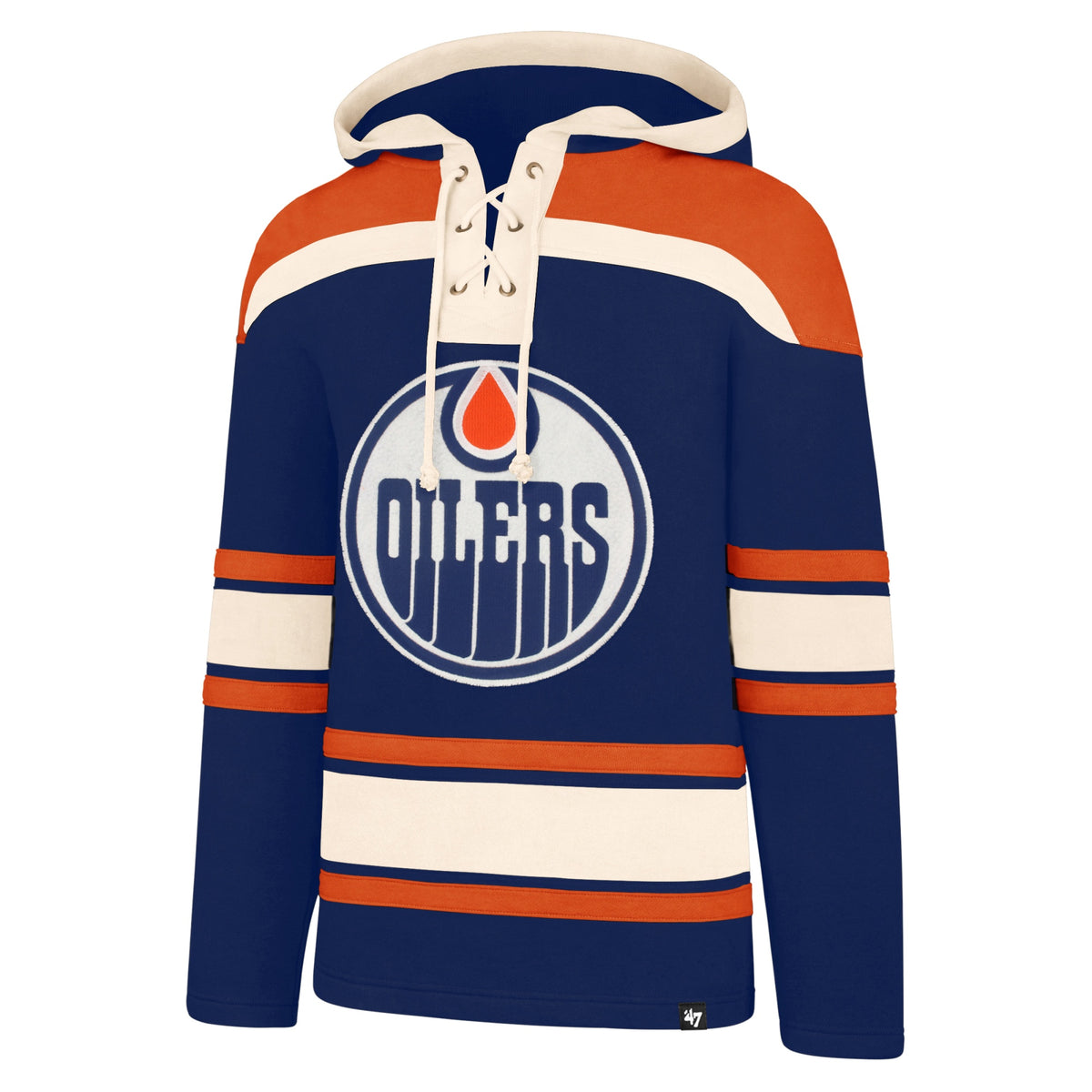 Edmonton Oilers '47 Brand Lacer Hoody - 1979 Vintage Logo