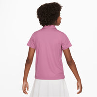 Nike Dri-FIT Victory Big Kids' (Girls') Golf Polo - Magic Flamingo / White
