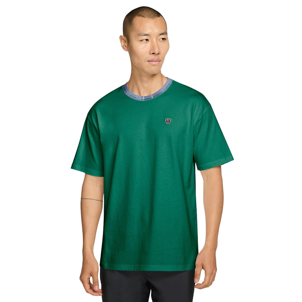 Nike Tartan Men's Loose Golf Top - Malachite