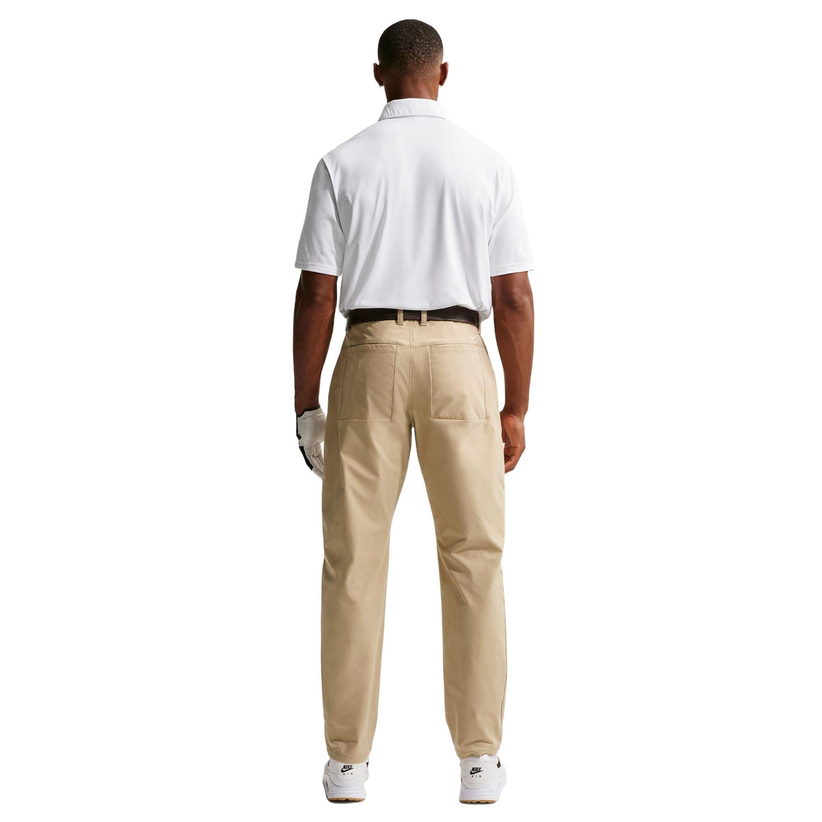 Nike Velocity Men's Dri-FIT Sleeve Logo Golf Polo - White / Black