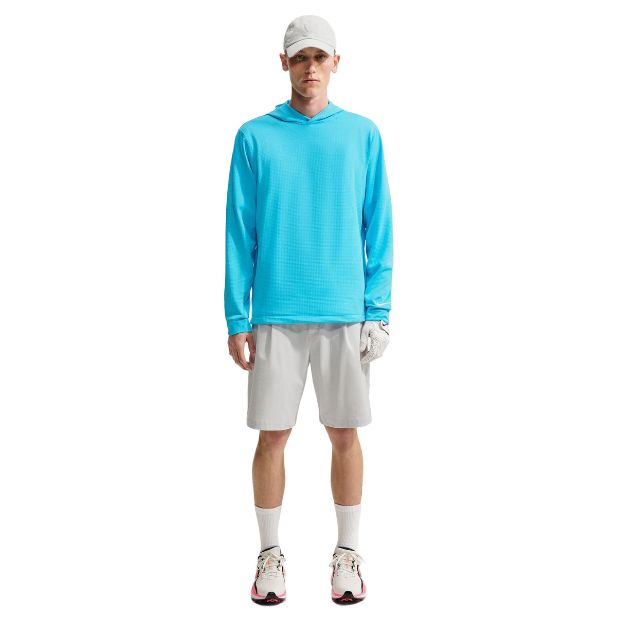 Nike Velocity Men's Therma-FIT Golf Hoodie - Baltic Blue / White