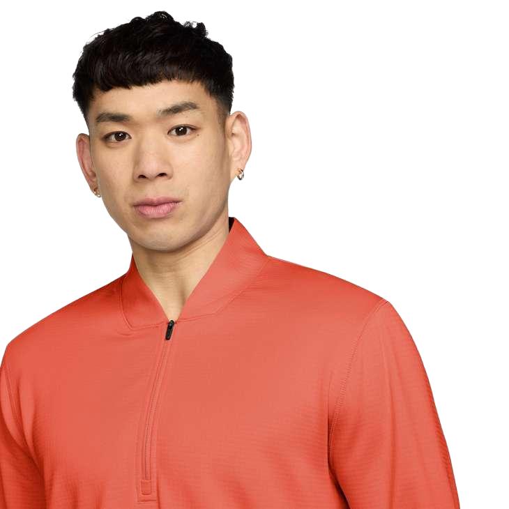 Nike Velocity Men's Therma-FIT 1/2-Zip Golf Top - Turf Orange / White