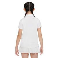 Nike Dri-FIT Victory Big Kids' (Girls') Golf Polo - White / Black