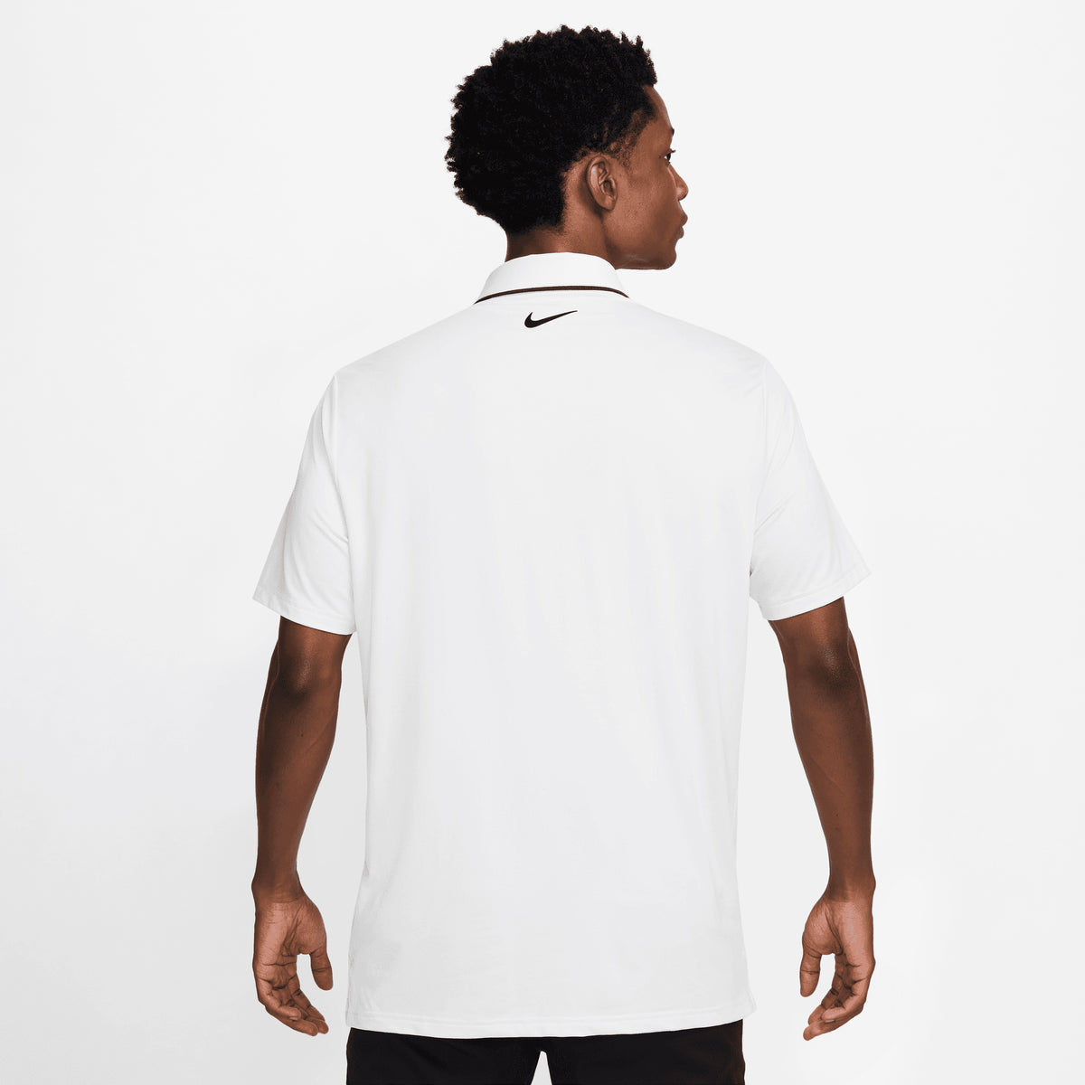 Nike Tour Dri-Fit Piping Golf Polo - White/Black