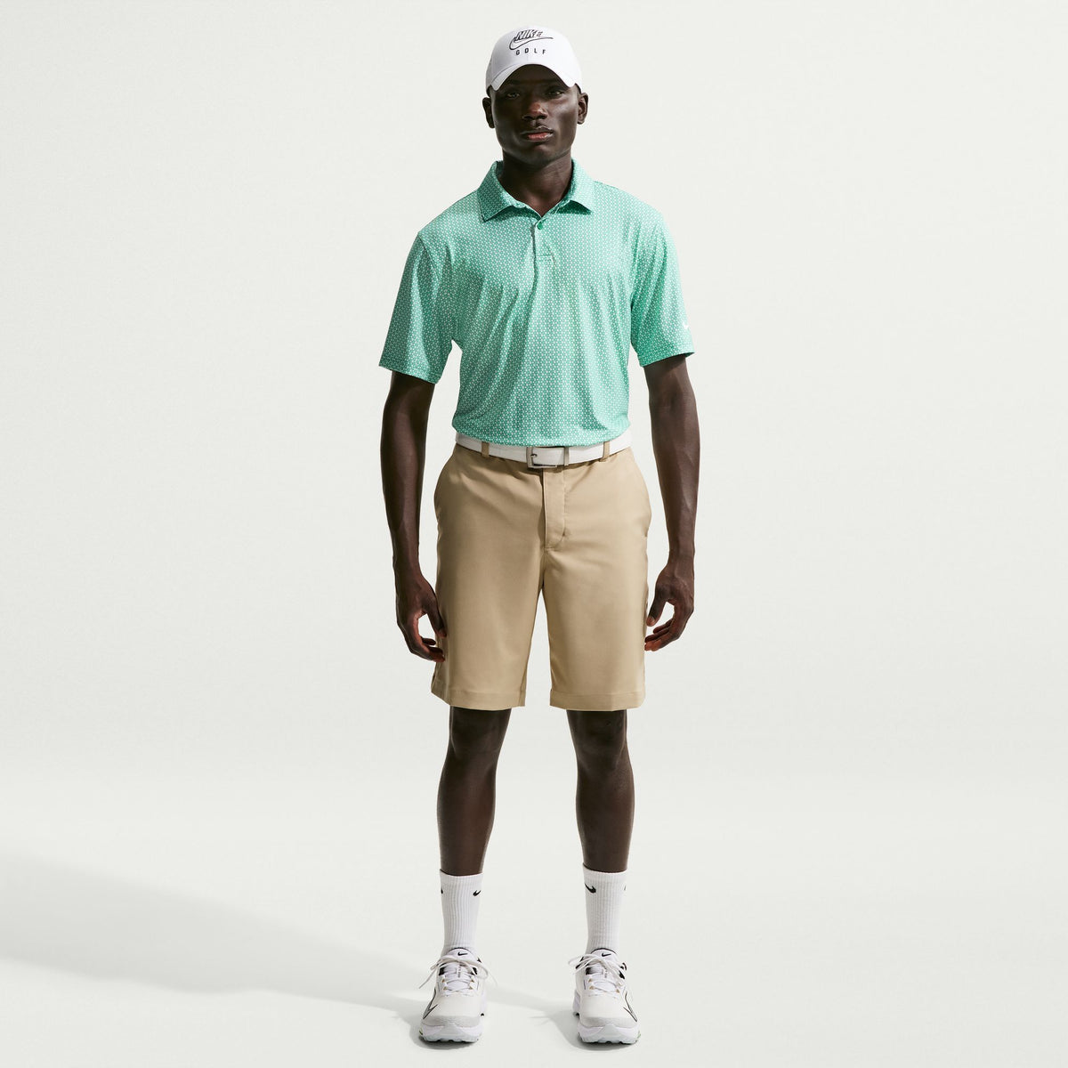 Nike Velocity Men's Dri-FIT Golf Polo - Micro Print - Malachite / White
