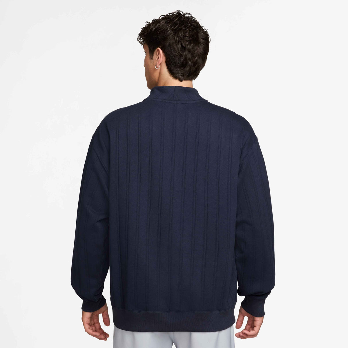 Nike Fairway Fresh Men's Therma-FIT Oversized 1/2-Zip Golf Top - College Navy / Limestone