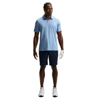 Nike Velocity Men's Dri-FIT Golf Polo - Micro Print - Pacific Blue / White