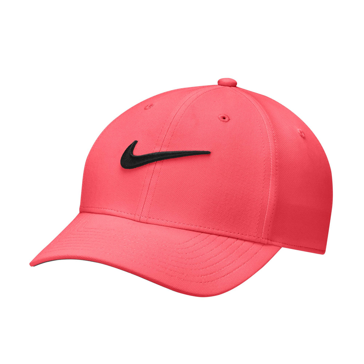 Nike Dri-Fit Structured Swoosh Club Cap (backordered to July 2026) - Hot Lava/Black
