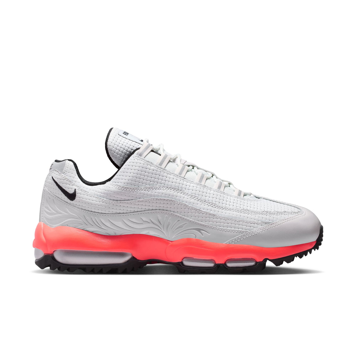 Nike Air Max '95 G NRG Golf Shoes - Off White / Hot Lava / Metallic Silver / Black