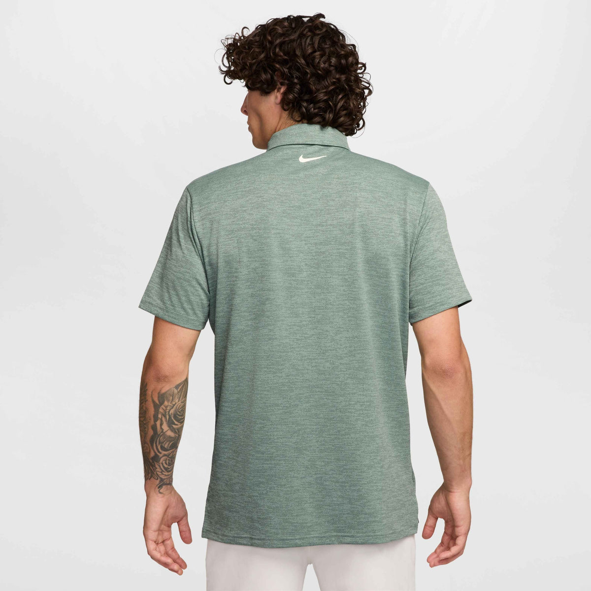 Nike Tour Men's Dri-FIT Jacquard Golf Polo - Clay Green / Night Forest / Pale Ivory