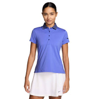 Nike Golf Club Women's Dri-FIT UV Short-Sleeve Golf Polo - Sapphire / Black