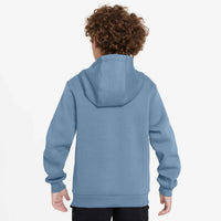 Nike Sportswear Club Fleece Big Kids' Pullover Hoodie - Work Blue / White