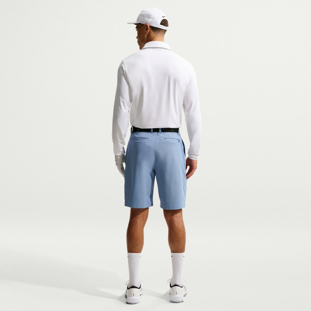 Nike Velocity Men's Dri-FIT Long-Sleeve Chest Logo Golf Polo - White / Black