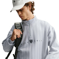 Nike Fairway Fresh Men's Therma-FIT Oversized 1/2-Zip Golf Top - Wolf Grey / Black