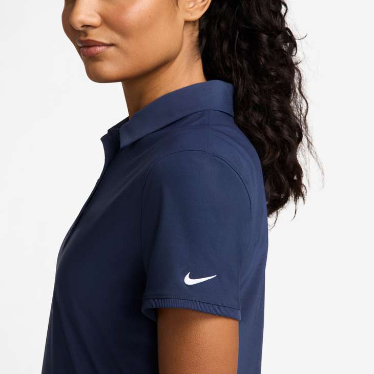Nike Victory Women's Dri-FIT Short-Sleeve Golf Polo - Midnight Navy / White