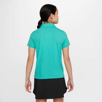 Nike Dri-FIT Victory Big Kids' (Girls') Golf Polo - Washed Teal / White