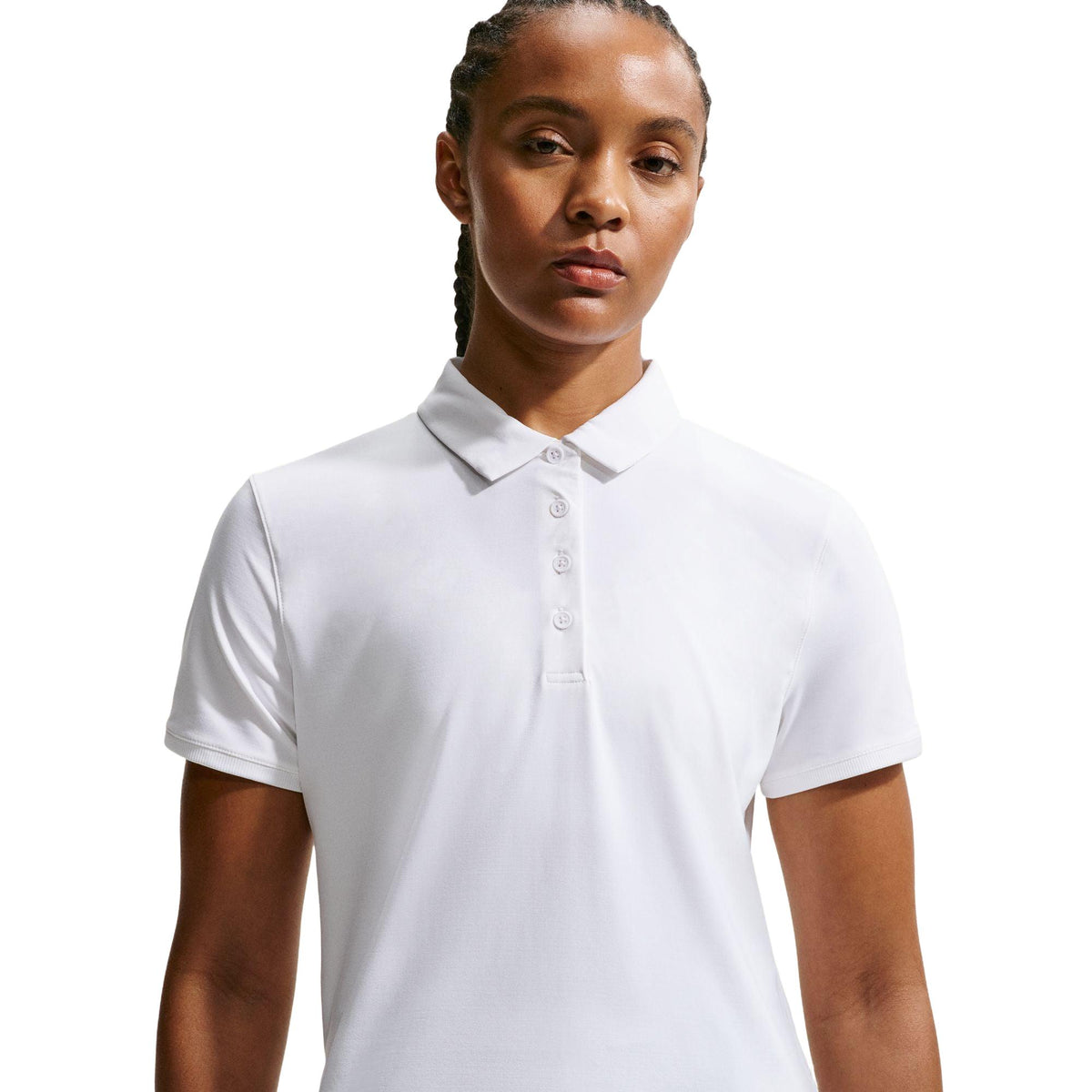 Nike Victory Women's Dri-FIT Short-Sleeve Golf Polo - White / Black
