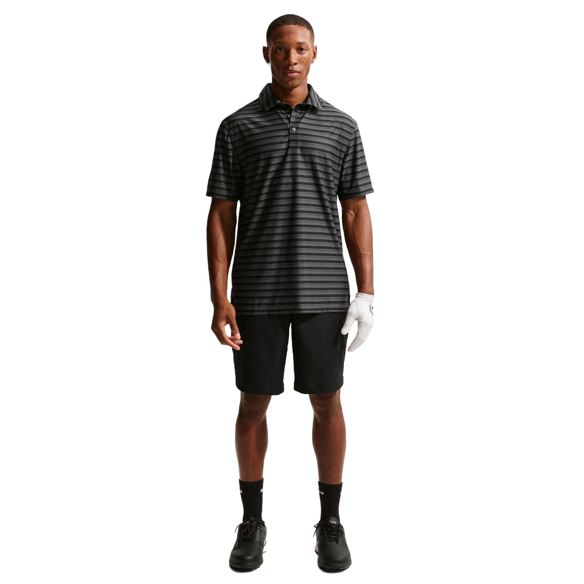 Nike Tailored Performance Men's Dri-FIT Golf Polo - Stripe - Black / Anthracite