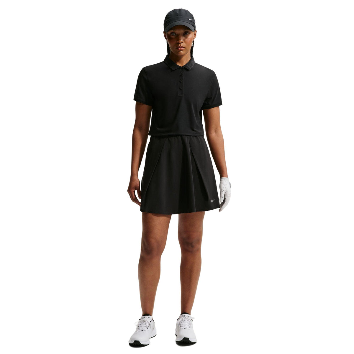 Nike Victory Women's Dri-FIT Short-Sleeve Golf Polo - Black / White
