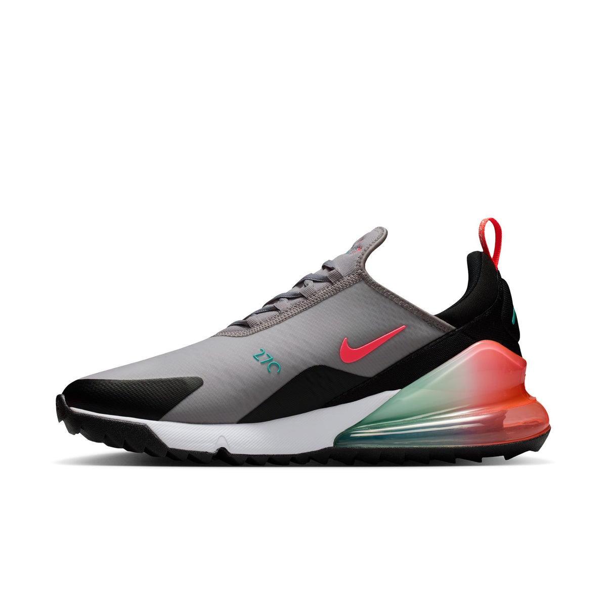 Nike Air Max 270 G Golf Shoe - Mens - Atmosphere Grey/White/Black/Hot Punch
