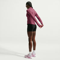 Nike Swift Women's Dri-FIT UV 1/4-Zip Running Top - Pink Smoke