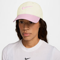 Nike Dri-Fit Structured Swoosh Club Cap (backordered to July 2026) - Sail/Pink Foam