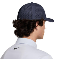 Nike Rise Dri-FIT ADV SwooshFlex Structured Golf Cap - College Navy / Anthracite / White