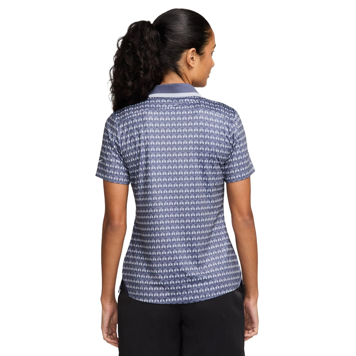 Nike Tour Women's Dri-FIT Short-Sleeve Printed Golf Polo - Sanded Purple / White