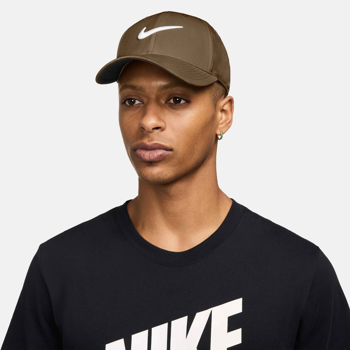 Nike Dri-Fit Structured Swoosh Club Cap (backordered to July 2026) - Mosswood Brown/White