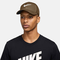 Nike Dri-Fit Structured Swoosh Club Cap (backordered to July 2026) - Mosswood Brown/White