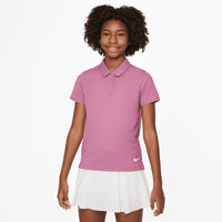 Nike Dri-FIT Victory Big Kids' (Girls') Golf Polo - Magic Flamingo / White