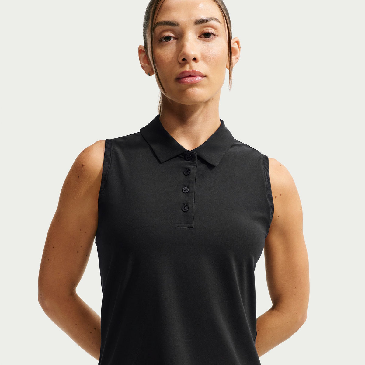 Nike Victory Dri-FIT Sleeveless Golf Polo - Womens - Sold Out - Black/White
