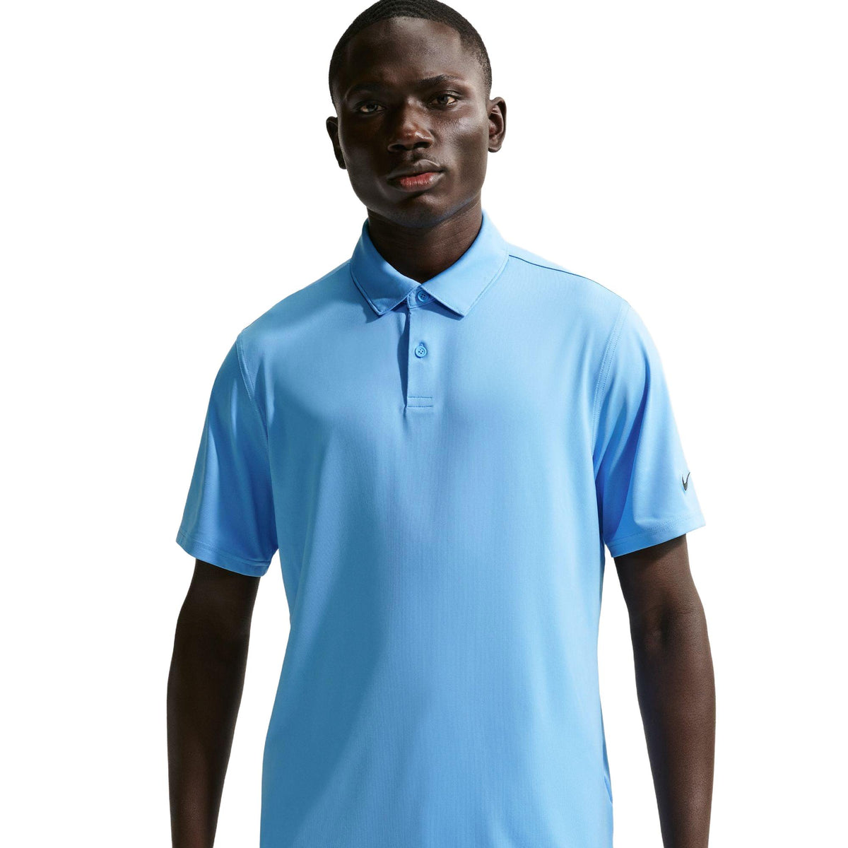 Nike Velocity Men's Dri-FIT Sleeve Logo Golf Polo - University Blue / Black