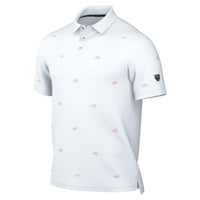 Nike Par Men's Dri-FIT Polo - White / Hot Lava