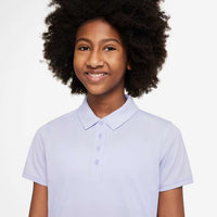 Nike Dri-FIT Victory Big Kids' (Girls') Golf Polo - Oxygen Purple / White