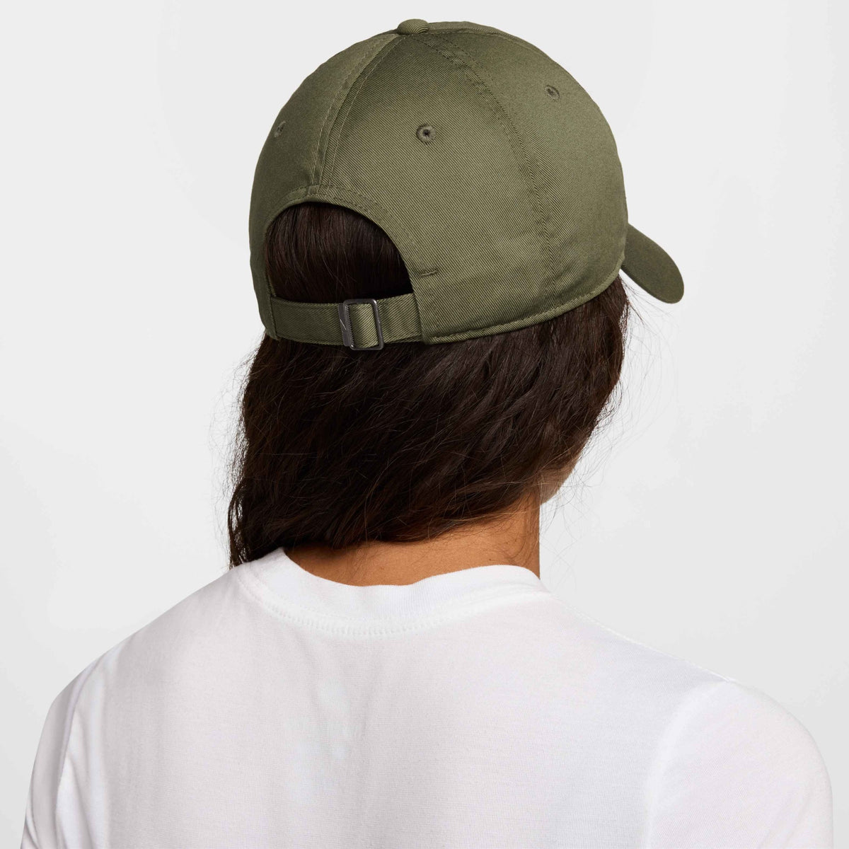 Nike Club Unstructured Futura Wash Cap - Medium Olive / White