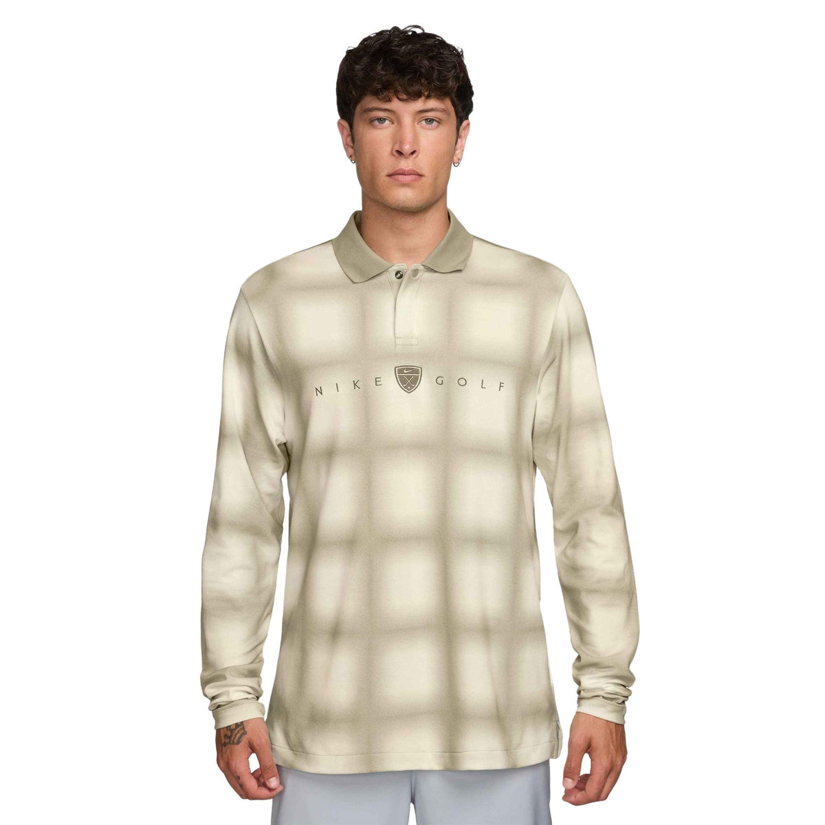 Nike Fairway Fresh Men's Dri-FIT Loose Long-Sleeve Golf Polo - Sail / Limestone