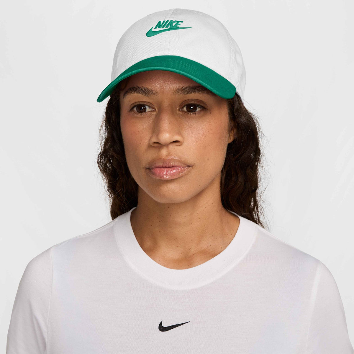 Nike Club Unstructured Futura Wash Cap - White / Malachite