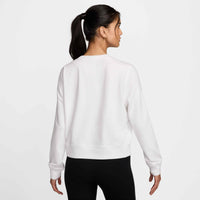 Nike Dri-FIT One Women's Crew-Neck French Terry Sweatshirt - White / Black