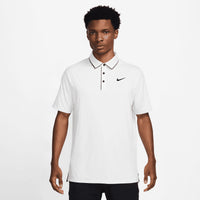 Nike Tour Dri-Fit Piping Golf Polo - White/Black
