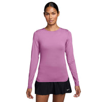Nike Golf Club Women's Dri-FIT UV Long-Sleeve Golf Top - Light Magenta / White