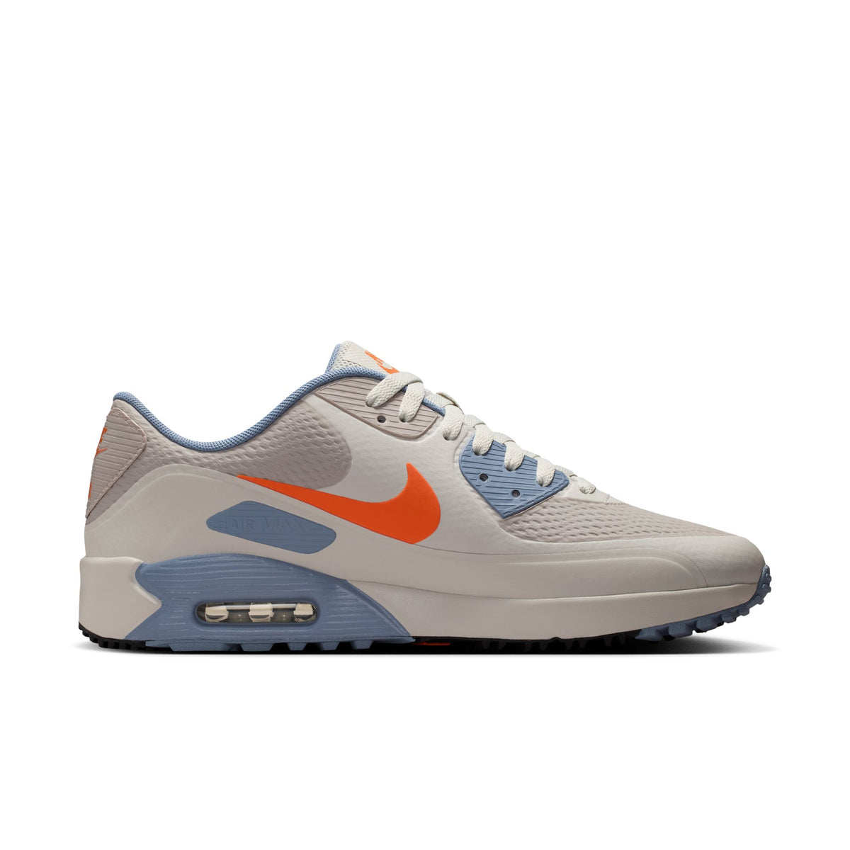 Nike Air Max 90 G Golf Shoes - Mens - Moon Particle/Light Bone/Ashen Slate/Safety Orange