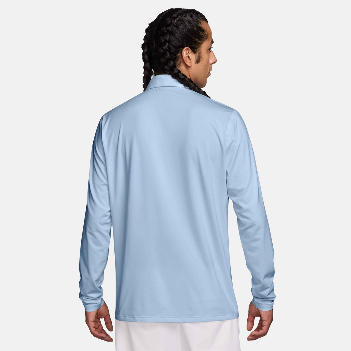 Nike Velocity Men's Dri-FIT Long-Sleeve Chest Logo Golf Polo - Hydrogen Blue / Black