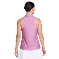 Nike Victory Women's Dri-FIT Sleeveless Printed Golf Polo - Light Magenta / Light Bordeaux / White