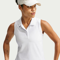 Nike Victory Dri-FIT Sleeveless Golf Polo - Womens - Sold Out - White/Black