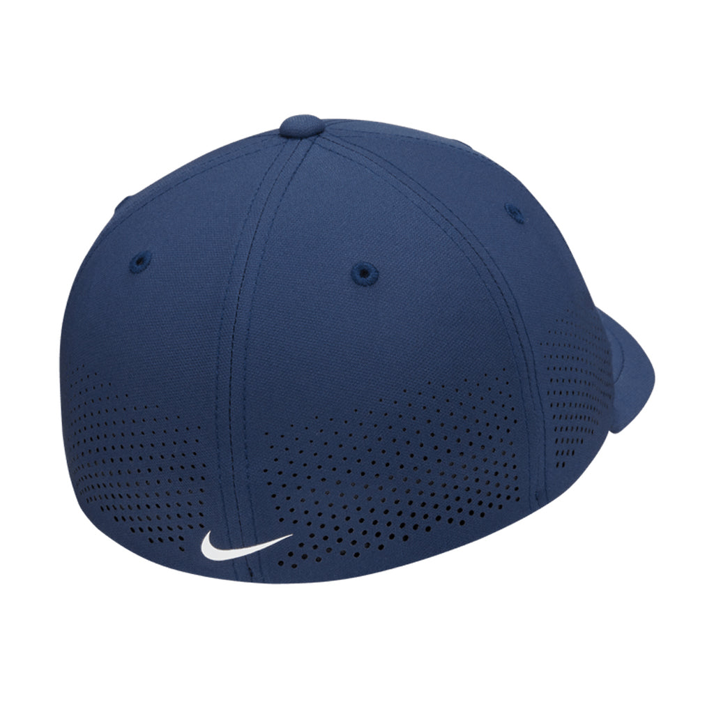 Nike Dri-FIT ADV Rise Structured SwooshFlex Cap - Midnight Navy / Anthracite / White