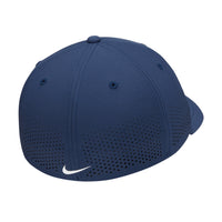 Nike Dri-FIT ADV Rise Structured SwooshFlex Cap - Midnight Navy / Anthracite / White