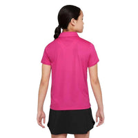 Nike Dri-FIT Victory Big Kids' (Girls') Golf Polo - Active Pink / White