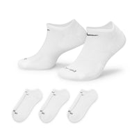 Nike Everyday Plus Cushion Training No-Show Socks (3 Pairs) - White/Black